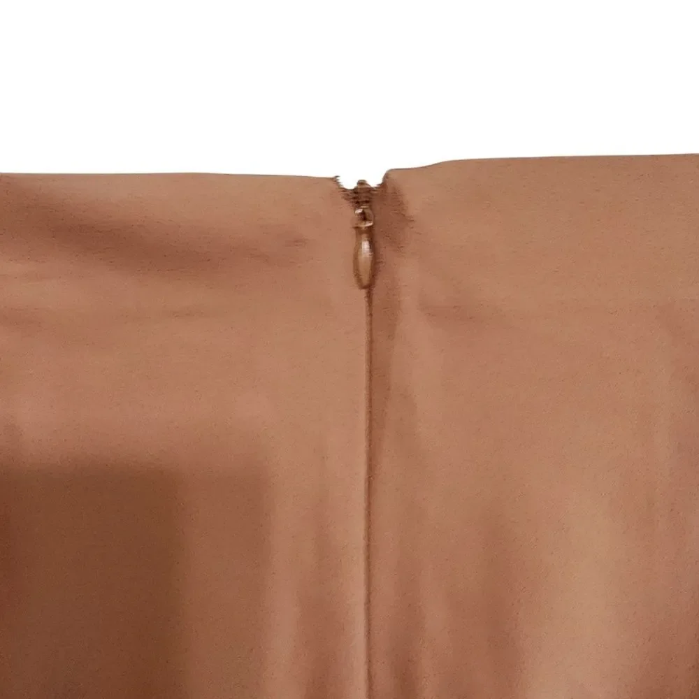 Blu Pepper Maxi Skirt L Tan Satin  Cowgirl Western NWT